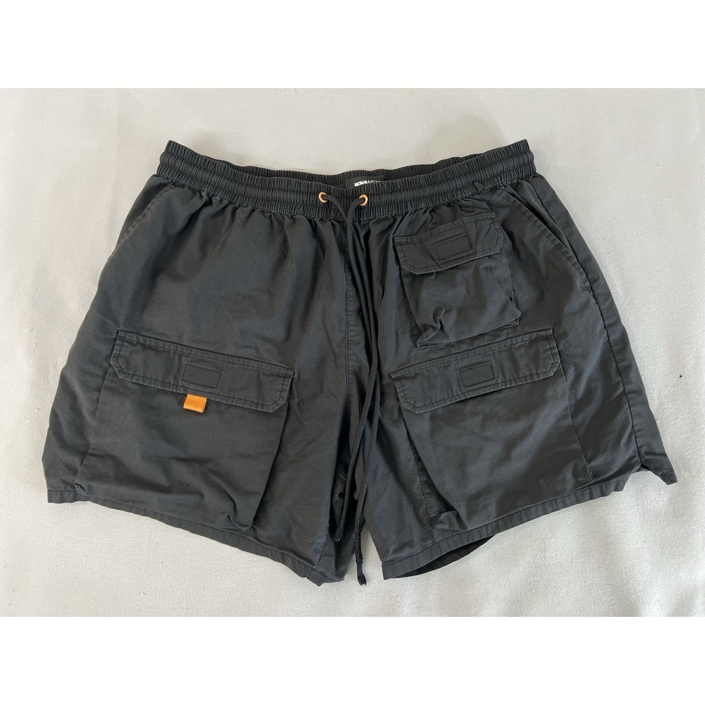 Nova Men Shorts Black Pull On Waistband Cargo Sz Large